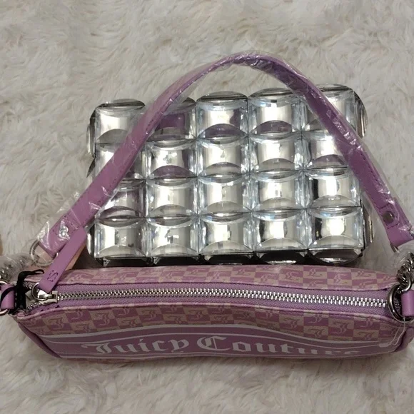 Juicy Couture Violet Tulle Shoulder Bag ✨ 🆕 - Picture 10 of 12
